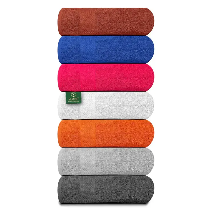 Organix 100% Cotton 7 Piece Bath Towel (Multi Color)