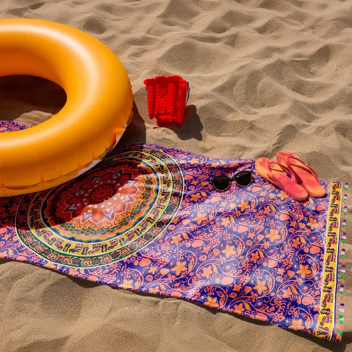 Organix Turkish Fouta Beach Towel, 12 Pack, 35x70 inches Multicolor