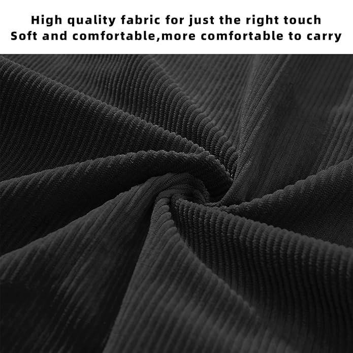 ORGANIX Women Corduroy Tote Bag Zipper Casual Tote's Handbag Big Capacity Shoulder Bag with Pockets-RRBB109