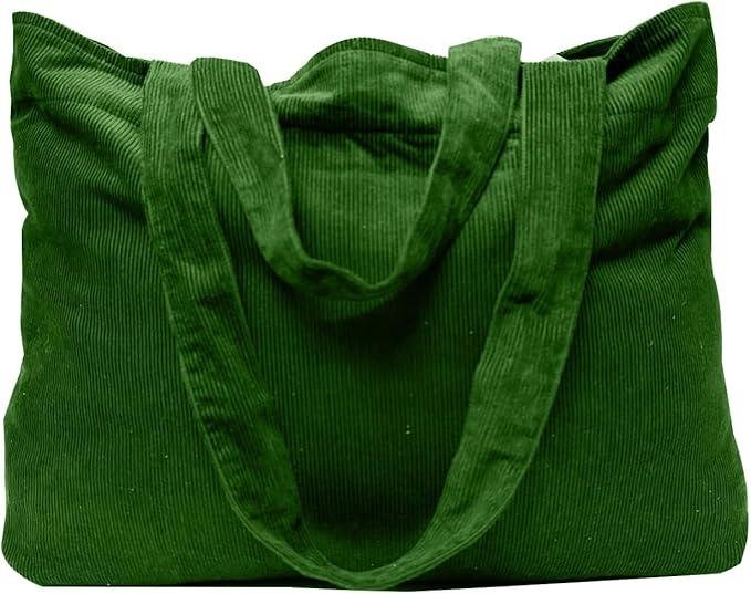 Organix 100% Organic Cotton Corduroy Beach Tote Bag for Women, Women's Large Canvas Tote Bag for Shopping, Daily Shoulder Bag for Pool, Gym, Travel (Wine, Corduroy Small - 16"x14"x11")
